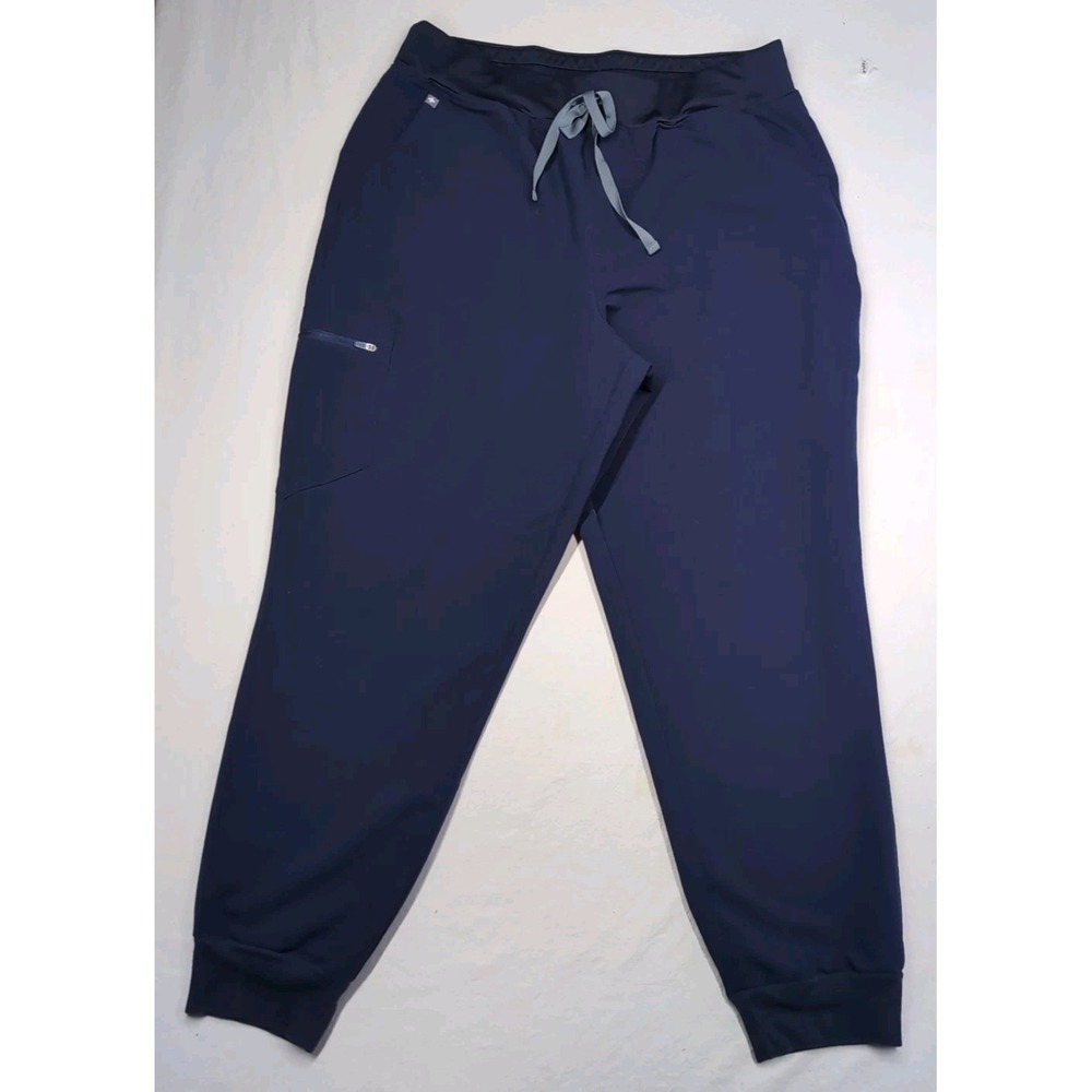 Figs Scrub Pants Women XXL Navy High Waist Zamora Jogger PullOn Pockets Hospital